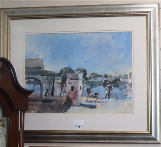 Anthony Eyton (1923-) watercolour, Udaipur, signed in pencil, 40 x 54cm